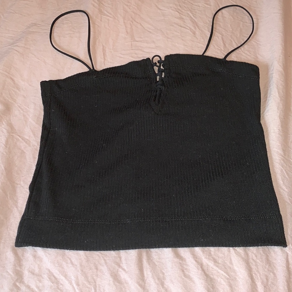AMERICAN EAGLE Crop Black Tank Top (size small)
